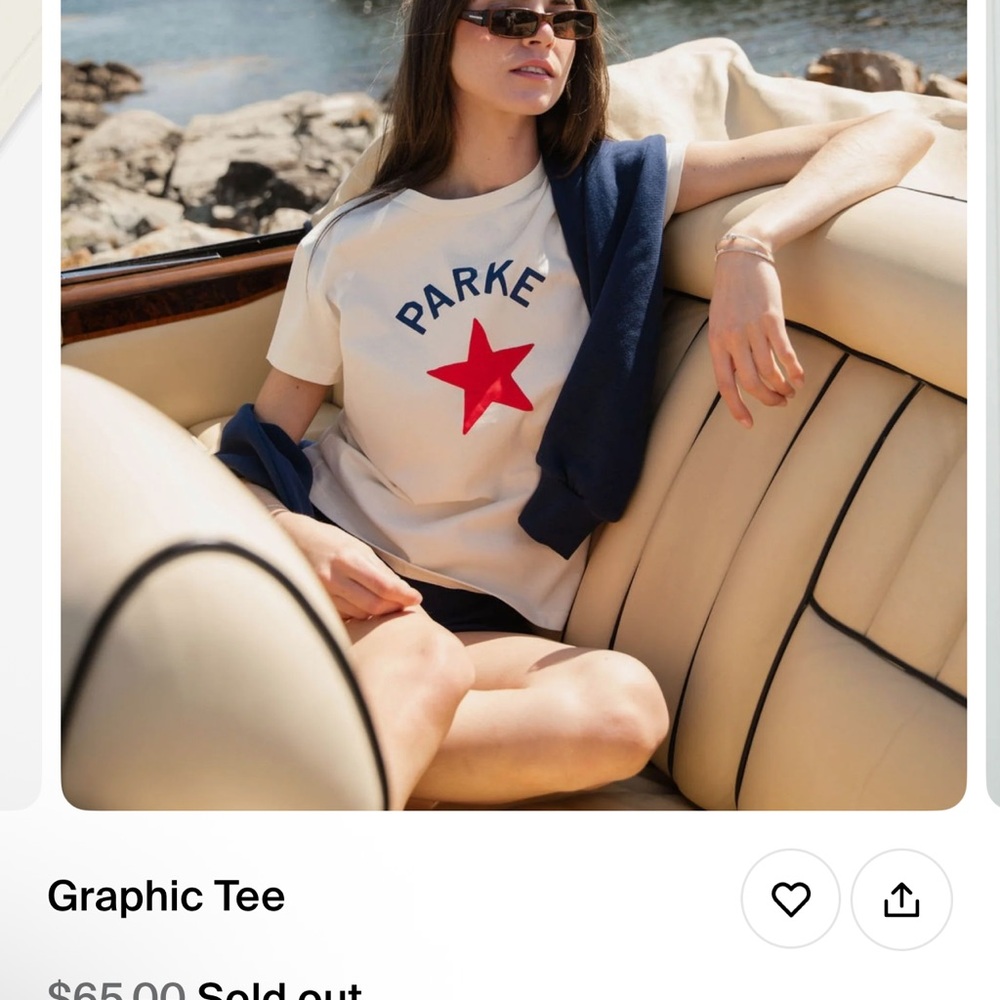 Parke Women's Short Sleeve Graphic Tee - White and Red
